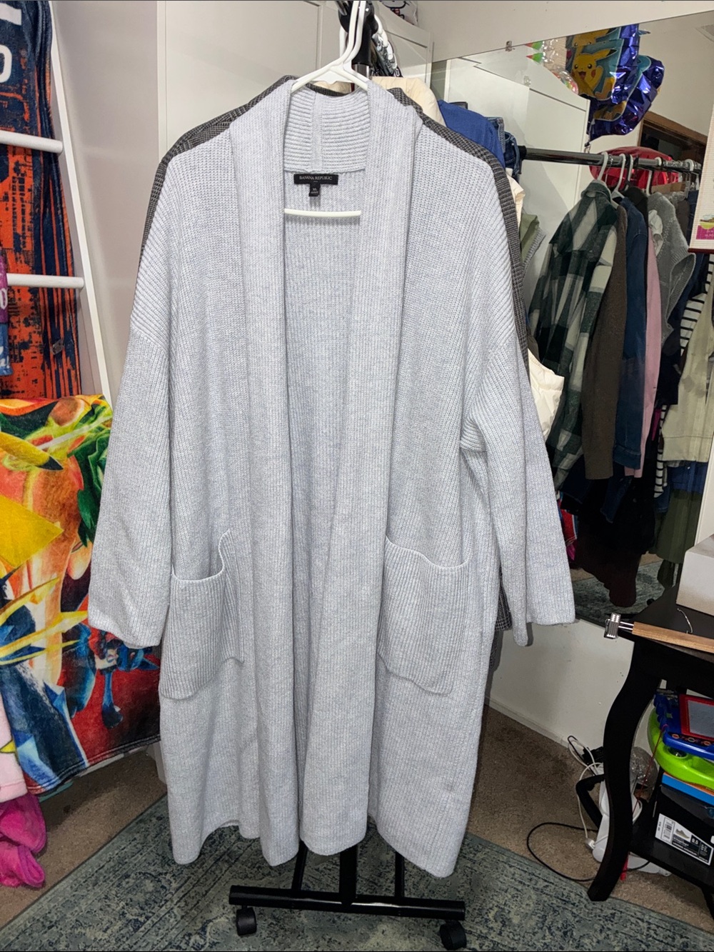 Banana Republic XL blue long cardigan sweater
